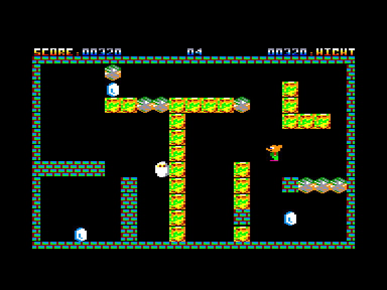 screenshot of the Amstrad CPC game 3 Oeufs