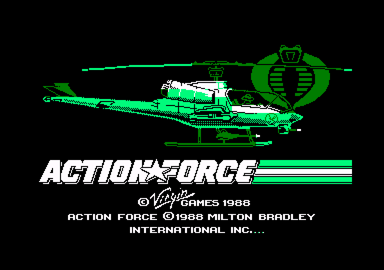screenshot of the Amstrad CPC game Action Force