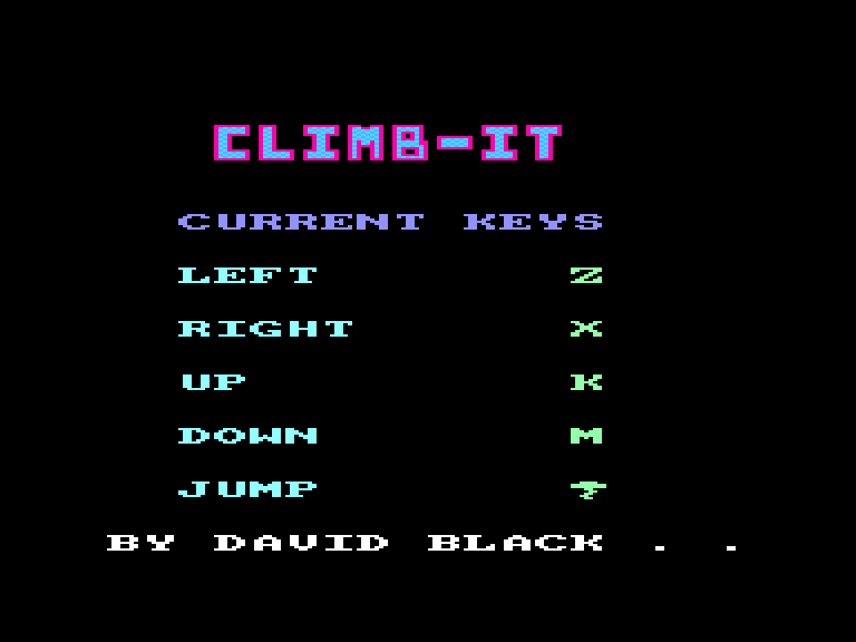 screenshot du jeu Amstrad CPC Climb-It
