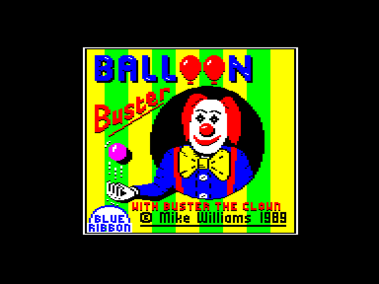 screenshot of the Amstrad CPC game Balloon buster
