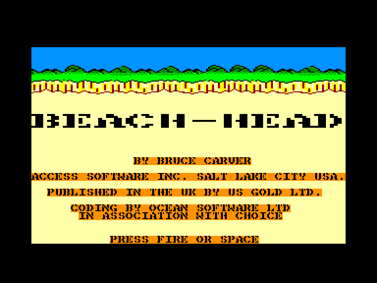 screenshot du jeu Amstrad CPC Beach-Head