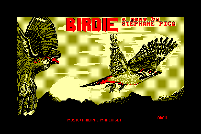 écran de chargement du jeu Amstrad CPC Birdie