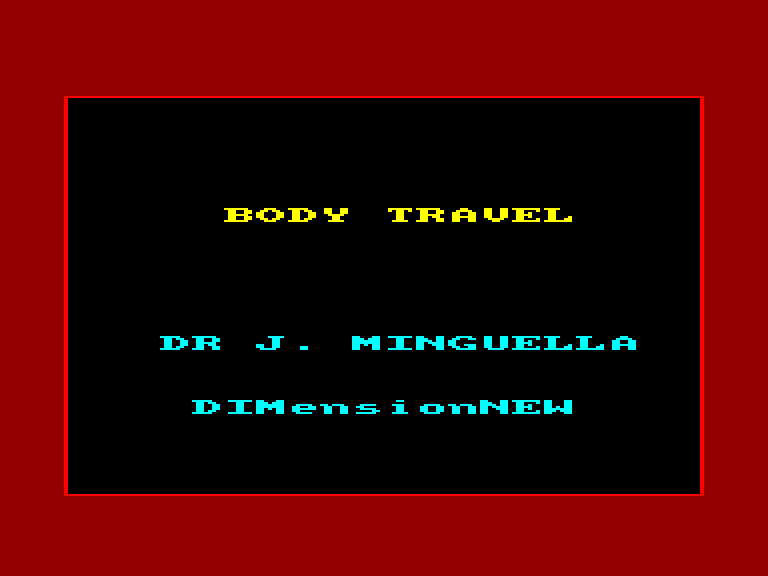 screenshot du jeu Amstrad CPC Body Travel