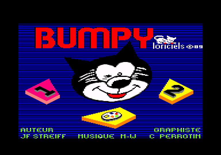 screenshot of the Amstrad CPC game Bumpy