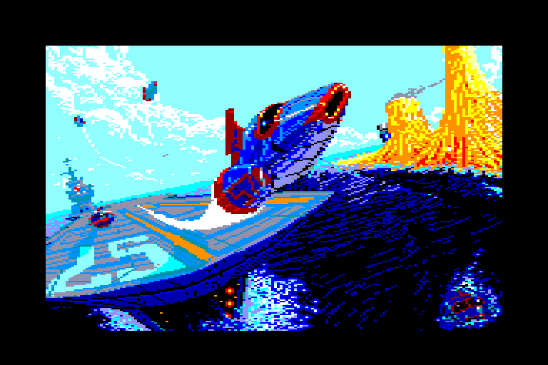 screenshot of the Amstrad CPC game Carrier Command