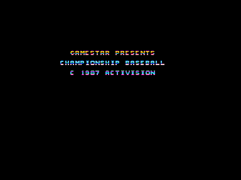 screenshot du jeu Amstrad CPC Gba championship baseball