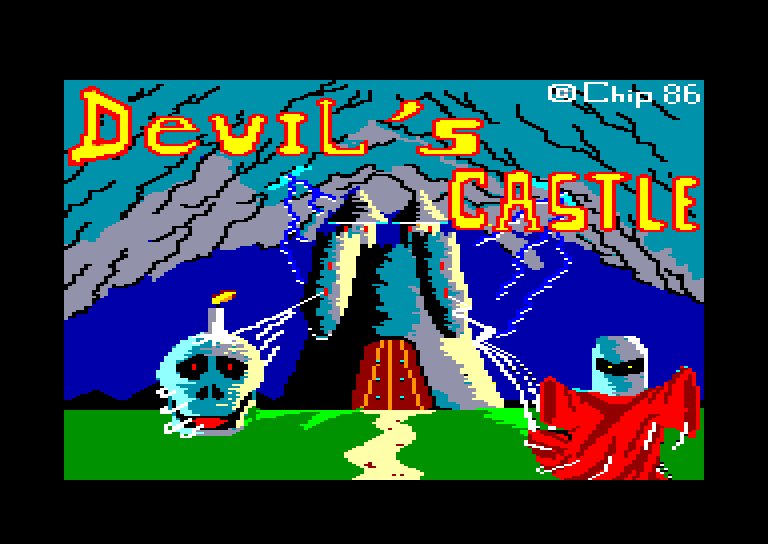 écran de chargement du jeu Amstrad CPC Devil's Castle