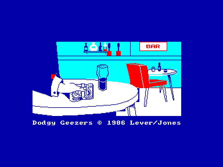 screenshot of the Amstrad CPC game Dodgy geezers