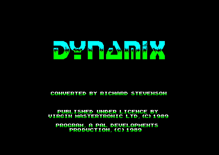 screenshot of the Amstrad CPC game Dynamix