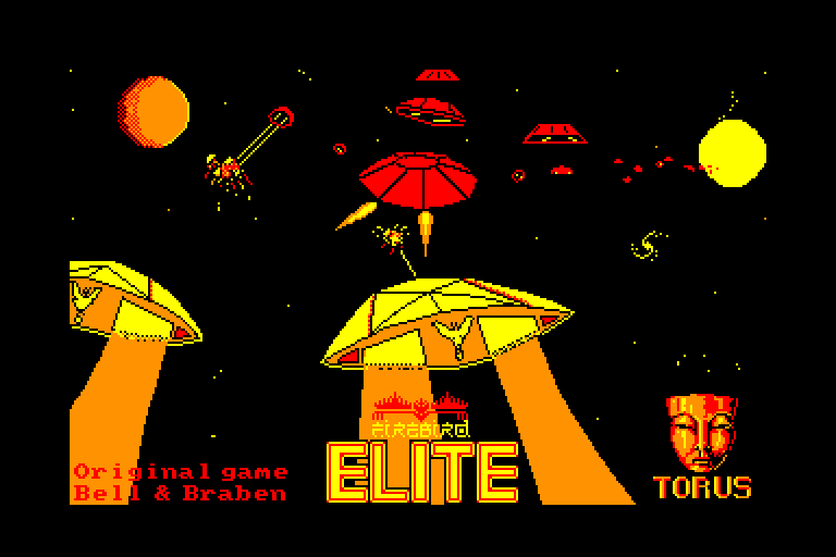 screenshot of the Amstrad CPC game Elite