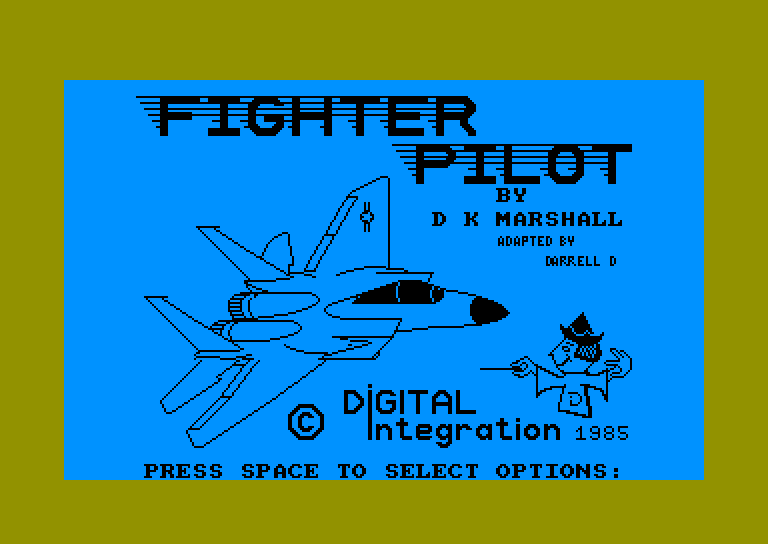 screenshot du jeu Amstrad CPC Fighter pilot