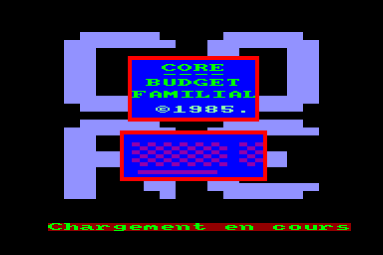screenshot du jeu Amstrad CPC Gestion familiale