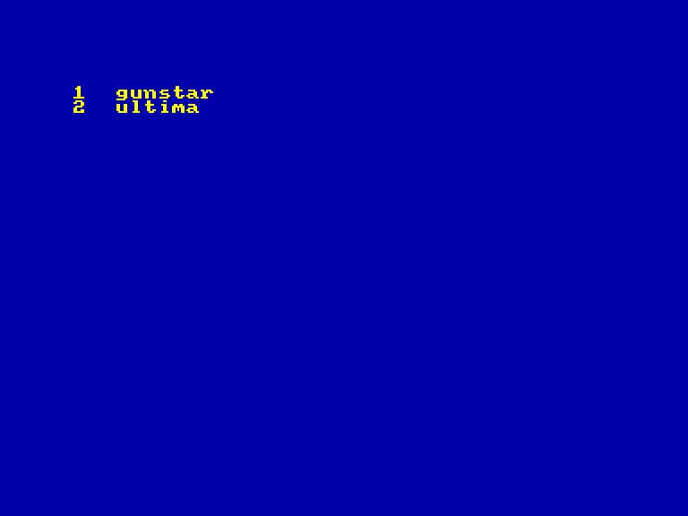screenshot of the Amstrad CPC game Gunstar - Ultima Ratio