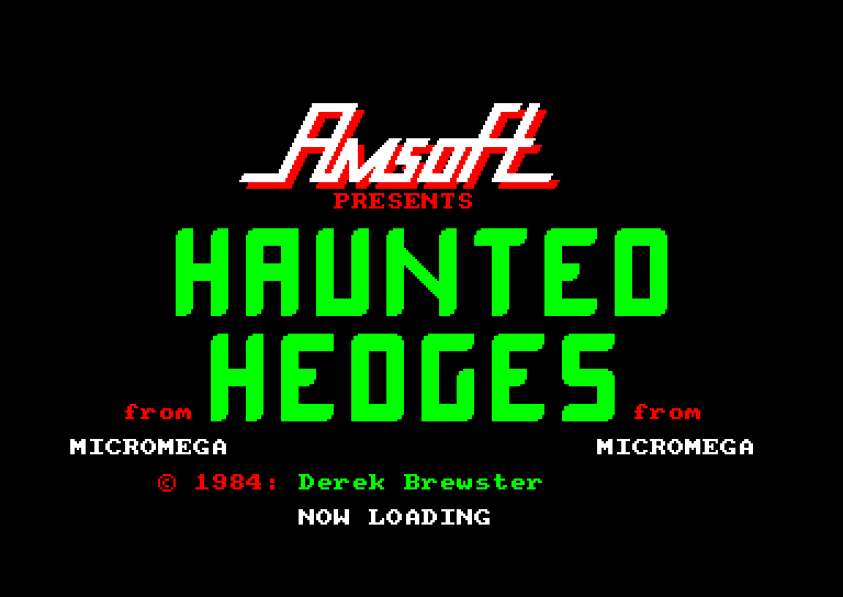 screenshot of the Amstrad CPC game Haunted hedges