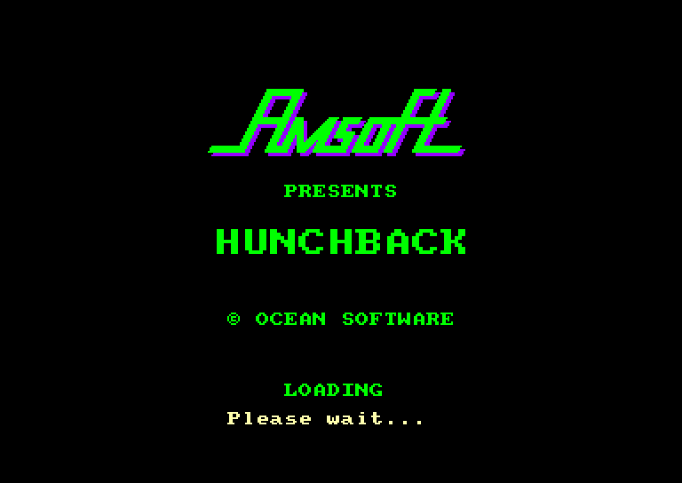 screenshot of the Amstrad CPC game Hunchback