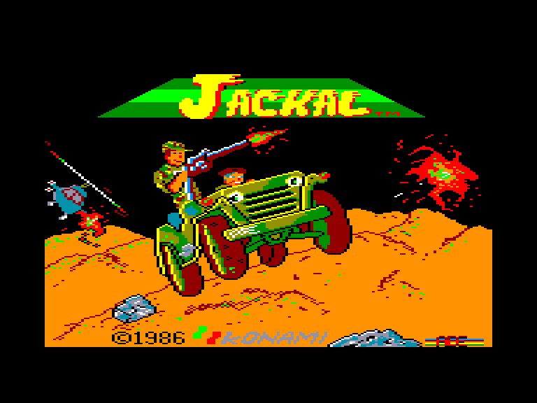 screenshot of the Amstrad CPC game Jackal