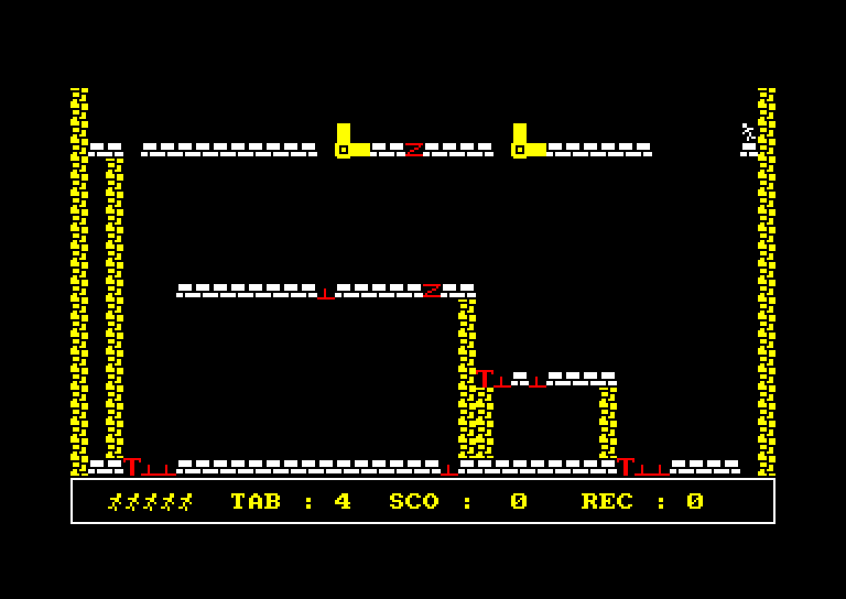 screenshot of the Amstrad CPC game Jumping runner