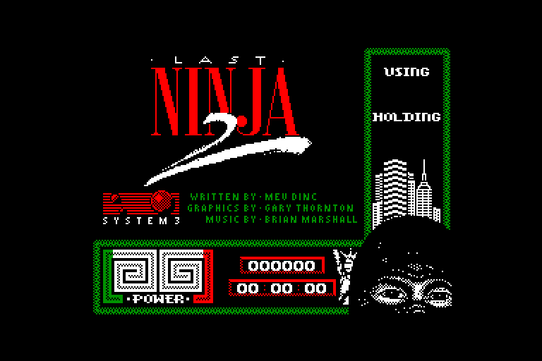 screenshot du jeu Amstrad CPC Last ninja 2