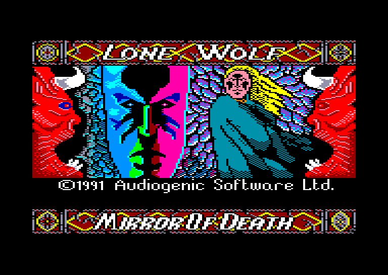 screenshot of the Amstrad CPC game Lone Wolf - The Mirror of Death