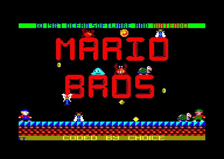 loading screen of Mario Bros by Choice Software