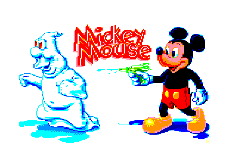 screenshot of the Amstrad CPC game Mickey mouse