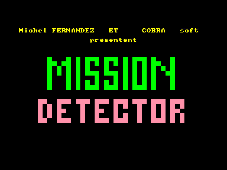 screenshot of the Amstrad CPC game Mission detector