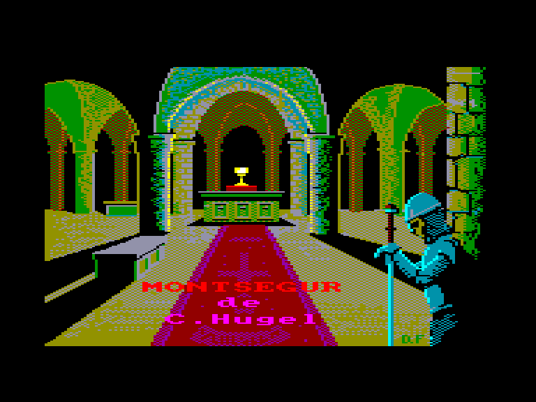 screenshot of the Amstrad CPC game Montsegur
