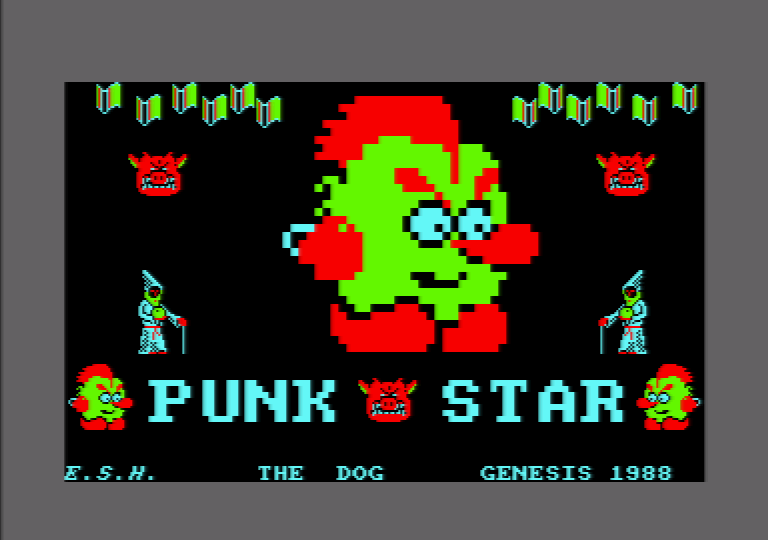 écran de chargement du jeu Amstrad CPC Punk Star