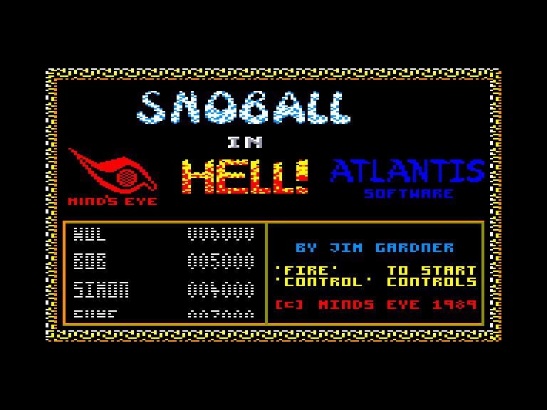 screenshot du jeu Amstrad CPC Snoball in hell