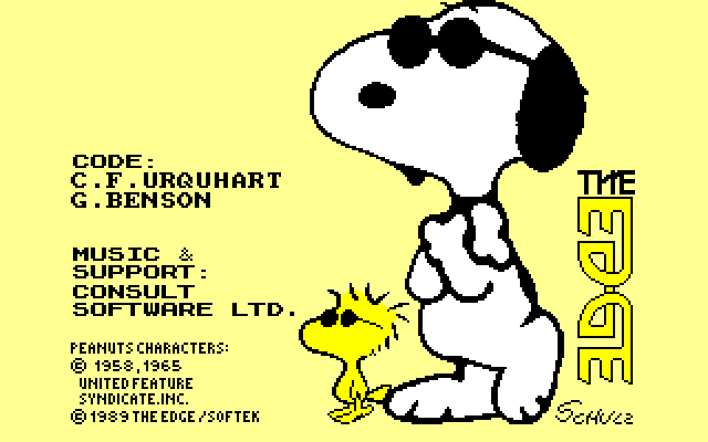 screenshot du jeu Amstrad CPC Snoopy and Peanuts