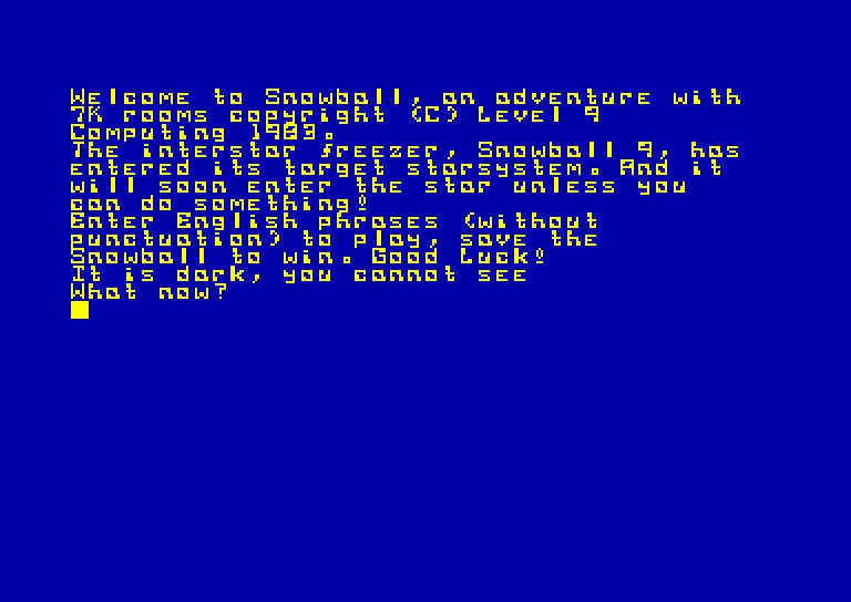 screenshot du jeu Amstrad CPC Snowball