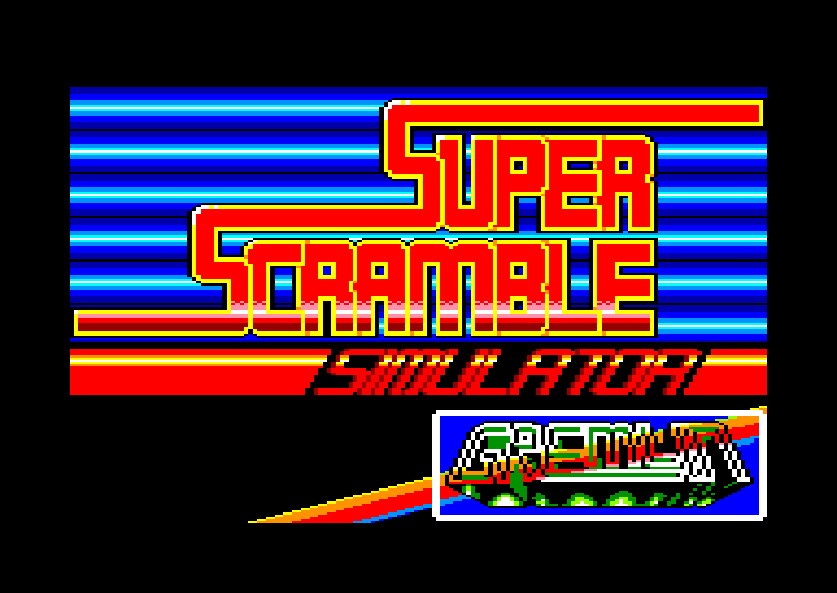 screenshot of the Amstrad CPC game Super scramble simulator