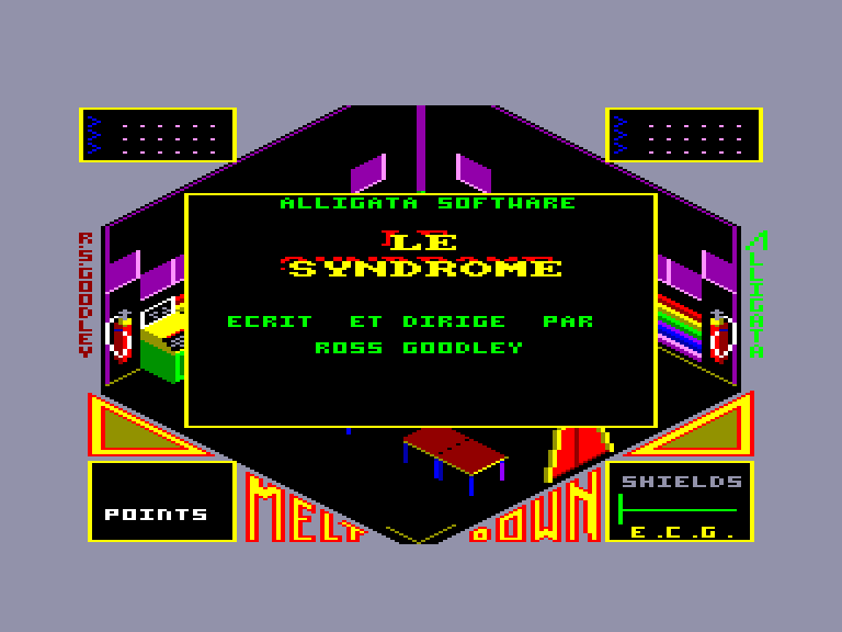 screenshot of the Amstrad CPC game Syndrome (le)