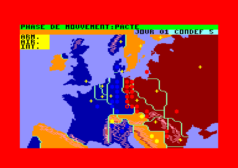 screenshot of the Amstrad CPC game Theatre Europe