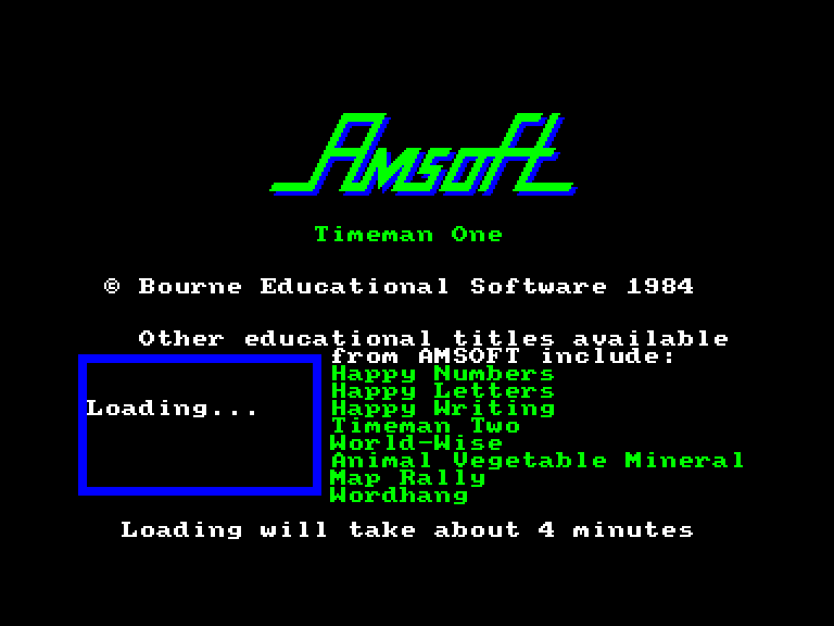 screenshot du jeu Amstrad CPC Timeman one