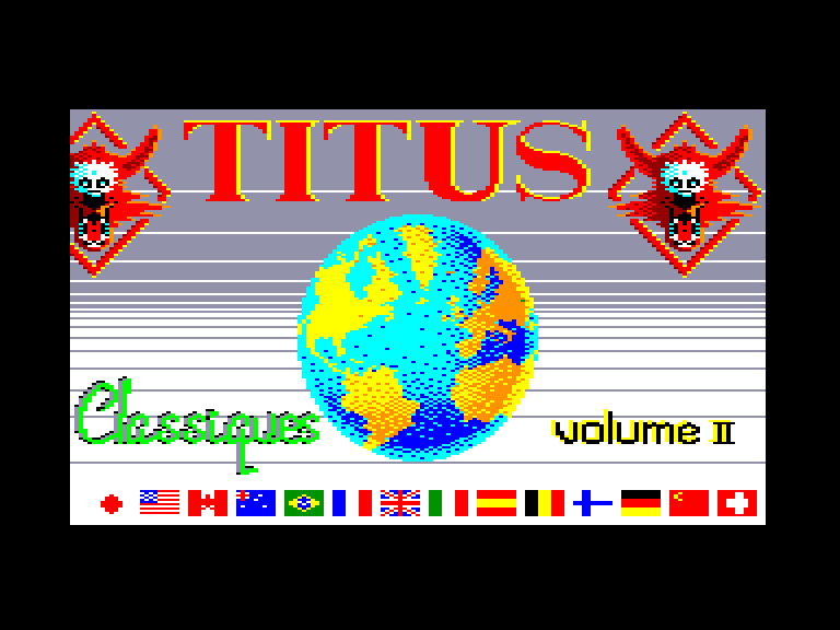 screenshot of the Amstrad CPC game Titus Classiques Vol. 2