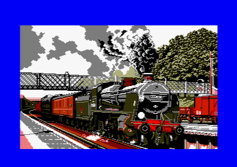 Train par Jill Lawson, image en mode 1 picture sur Amstrad CPC