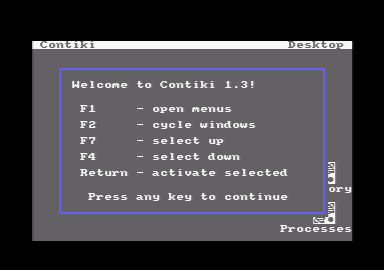 Contiki's screenshot, an operating system ported on Amstrad CPC by Pulkomandy